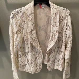 CAbi Ivory Lace Blazer